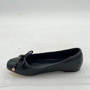 FOWT Black Square Toe Bow Comfortable Flats Slip on Pumps Daily Office Shoes